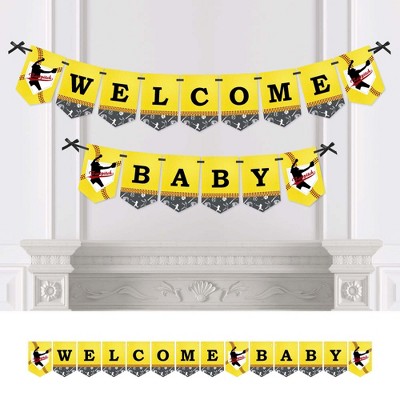 Big Dot of Happiness Grand Slam - Fastpitch Softball - Baby Shower Bunting Banner - Party Decorations - Welcome Baby