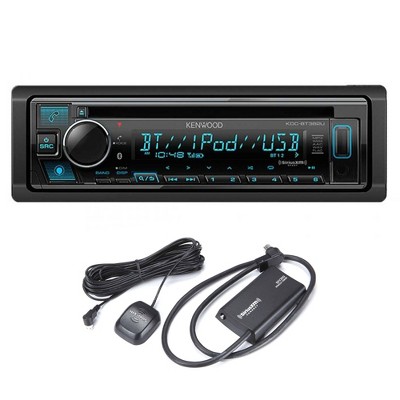 Kenwood KDC-BT382U CD Receiver w/ Bluetooth, Compatible w/ Alexa, Front USB  & Aux w/ a Sirius XM SXV300v1 Tuner Kit for Satellite Radio