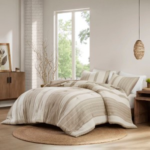 NicBex 3 Pcs Comforter Set Casual Boho Aesthetic Bedding Set, Cotton Jacquard Waffle Bedding Comforter Sets, 1 Comforter, 2 Pillow Shams - 1 of 4