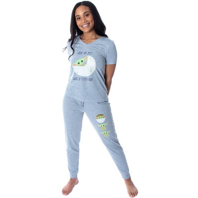 Star Wars Women's The Mandalorian Baby Yoda Shirt And Jogger Pants