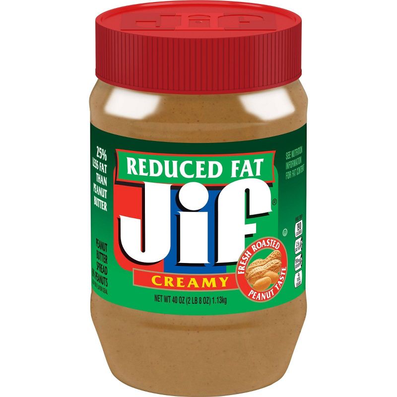 Jif Reduced Fat Creamy Peanut Butter - 40oz, 1 of 7