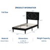 Bed Frames, Velvet Upholstered Bed Frame with Vertical Channel Tufted & Sturdy Wood Slats, Strong Wooden Slats/Platform Bed Frame Easy Assembly - 2 of 4