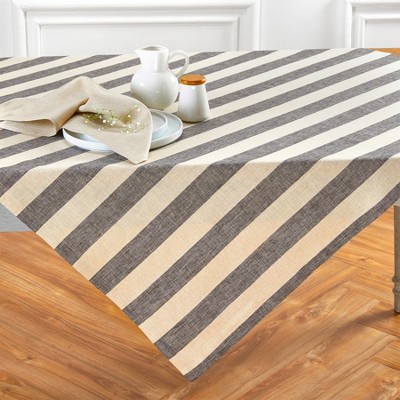 Solino Home Striped Linen Table Throw | Cabana Stripe