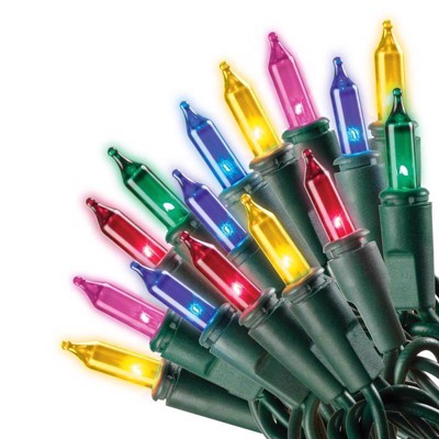 Celebrations Incandescent Mini Multicolored 300 ct String Christmas Lights 62 ft.