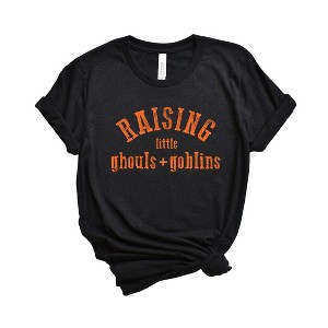 Simply Sage Market Women's Raising Little Ghouls and Goblins Short Sleeve Graphic Tee - 1 of 4