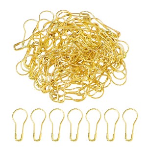 Unique Bargains Knitting Metal Bulb Gourd Safety Pins Gold Tone 100 Pcs - 1 of 4