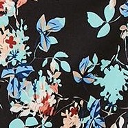 blue leaves on black background