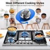 Gas Cooktop with 5 Made in Italy SABAF Power Burners, Max 48300 BTU/hr Built-in Gas Stove top of 304 Stainless steel,NG/LPG Convertible - 3 of 4