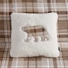 Sapphtopaz 4 Pcs Printed Plush to Cozy Berber Reverse Comforter Set, Bedding Set Quilt Set, End to End Box Quilting, Machine Washable - 2 of 4