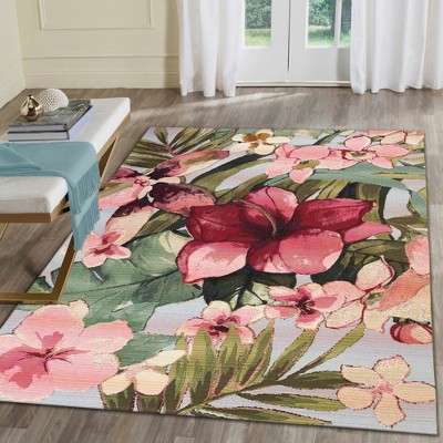 Marina 39"x59" Tropical Floral Hand-Tufted Area Rug