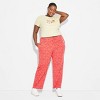 Women's Strawberry Shortcake Graphic Lounge Pants - Red - 3 of 3