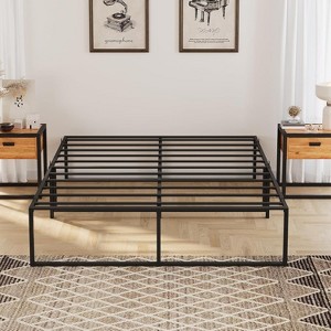 coucheta 14 Inch Tall Metal Platform Bed Frame, Heavy Duty Strong Support Slat - 1 of 4