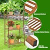 Tangkula 3 Tiers Bamboo Plant Stand for Indoor Plants Multiple Utility Shelf Free Standing Storage Rack Pot Holder Brown/Natural - 4 of 4