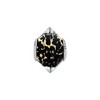 Black Bow Jewelry Black/Yellow Murano Glass & Sterling Silver Bead Charm, 17mm - 2 of 3