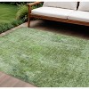 Olive Green And Artichoke Green Abstract Washable Indoor Outdoor Area Rug - 2 of 4