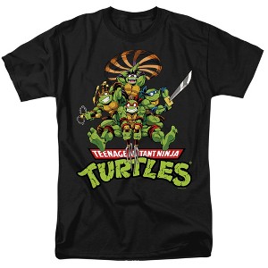 Teenage Mutant Ninja Turtles Manga Turtles Adult T Shirt, Black - 1 of 4