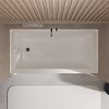 Acrylic Alcove Tub,60 Rectangular Alcove Soaking Bathtub with Integral Apron Front In Glossy White,Brushed Nickel Pop-Up Drain Include - 2 of 4