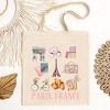 City Creek Prints Paris Travel Collage Canvas Tote Bag - 15x16 - Natural - 2 of 2