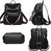Gulches Fashionable Convertible PU Leather Backpack Purse for Women, Casual Large Shoulder Bag for School and Everyday Use - 2 of 4