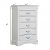 Sapphtopaz Modern Tall Dresser with 5 Drawers & Bracket Legs Wood Closet Storage with Hanging Drawer Pulls Dovetail Drawer for Bedroom,Entryway - 2 of 4
