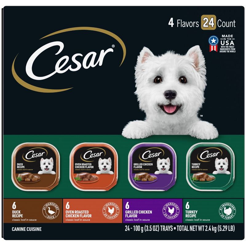 Cesar Classic Loaf In Sauce Wet Dog Food - 3.5oz/24ct, 1 of 12