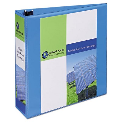 Avery Heavy-Duty Non Stick View Binder with DuraHinge and Slant Rings, 3 Rings, 3" Capacity, 11 x 8.5, Light Blue, (5601)