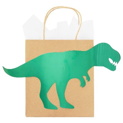 8 x Dino Blast Loot Bags 9" Dinosaurs Boys Birthday Party Supplies Goody Treat