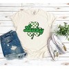 Simply Sage Market Women's Lucky Cursive Shamrock Short Sleeve Garment Dyed Tee - 3 of 4