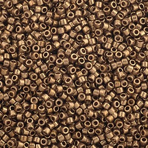 John Bead Miyuki Delica Bead 11/0 RD Light Bronze Metallic (DB0022L) 50gms Bag - 1 of 1