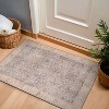 World Rug Gallery Elise Blue Distressed Medallion Indoor Rug – Flat Pile, Washable with Non-Slip Backing - 2 of 4