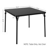 33.6 Inch Folding Card Table – Portable Square Table with PU Leather Cushion, Heavy Duty Metal Frame for Dining, Living Room, Office & Camping - 2 of 4