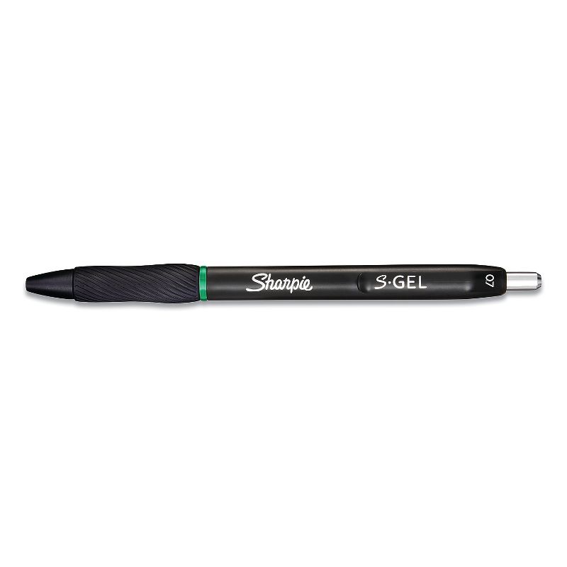 Sanford Sharpie S-Gel High-Performance Gel Pen Retractable Medium 0.7 mm Green Ink Black Barrel, 3 of 5