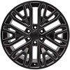 OE Wheels CV37 22 Inch Rim Fits Sierra 1500 Style 6x139.7 22x9 Satin Black with Milled Edge - Hollander 5906 (1) - 2 of 4