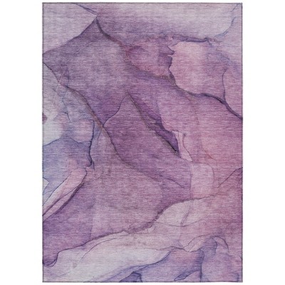 Purple Lilac And Lavender Abstract Washable Indoor Outdoor Area Rug