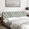 vidaXL Headboard Cushion Light Gray 76" Velvet - 4 of 4
