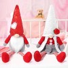2Pcs Christmas Gnomes Plush Decorations, Christmas Elf Gnomes Swedish Tomte Plush Gnome - Xmas Thanksgiving Home Party Ornaments Boy Girl Decor - 4 of 4