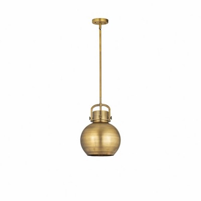 Newton Sphere - 1 Light Pendant with Metal Shade In Industrial Style-15.38 Inches Tall and 10 Inches Wide