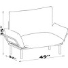 NicBex Upholstered Loveseat Sofa with Tufted Button Back Modern 2 Seater Couch with Metal Legs for Living Room,Apartment - 3 of 4