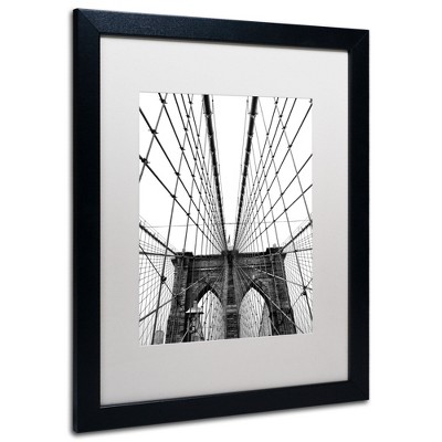 Trademark Fine Art -CATeyes 'Brooklyn Bridge 3' Matted Framed Art