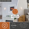 VAXCEL Burnaby 1 Light Gold Mid-Century Modern Flush Wall Sconce White Linen - 2 of 4