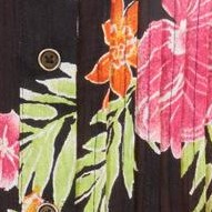 black multi fun floral