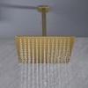 ChicFurnit Showerheads Metal Rainfall Shower Head Settings Diverter High Pressure Showerheads Angle Adjustable for Bathroom, Gold, 10"*10"*3.6" - 2 of 4