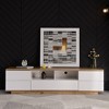 Chic Crate-80 Inch Modern TV Stand – Multi-Functional Storage w/ Soft-Close Doors, Media Console & Entertainment Center (Multi-Room Furniture) - 3 of 4