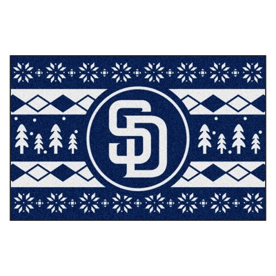 MLB San Diego Padres 19"x30" Holiday Sweater Rug