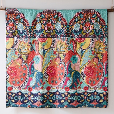 Jules Twin Red Cotton Reversible Quilt Set