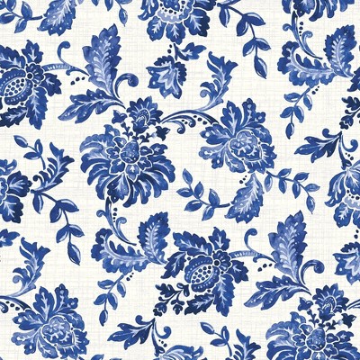 Tuscany Navy Floral King Cotton Polyester Bed Sheet Set