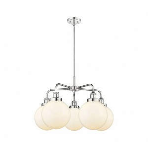 Beacon - 5 Light Stem Hung Chandelier In Art Deco Style-17.38 Inches Tall and 26 Inches Wide - 1 of 1
