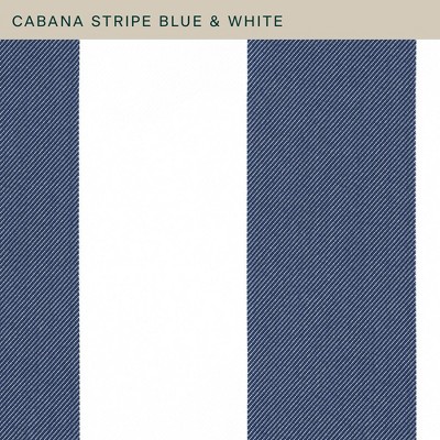 Blue and White Striped Outdoor Midback Dining Chair Cushion