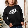 The Juniper Shop Free Spirit Ghost Distressed  Toddler Sweatshirt - 3T - Black - 3 of 4