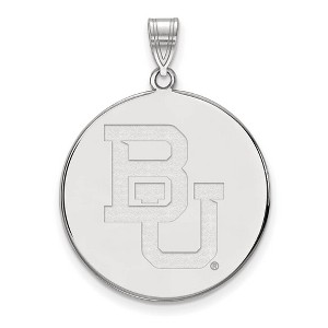 Black Bow Jewelry 14k White Gold Baylor Bears NCAA Extra Large Pendant - 1 of 3